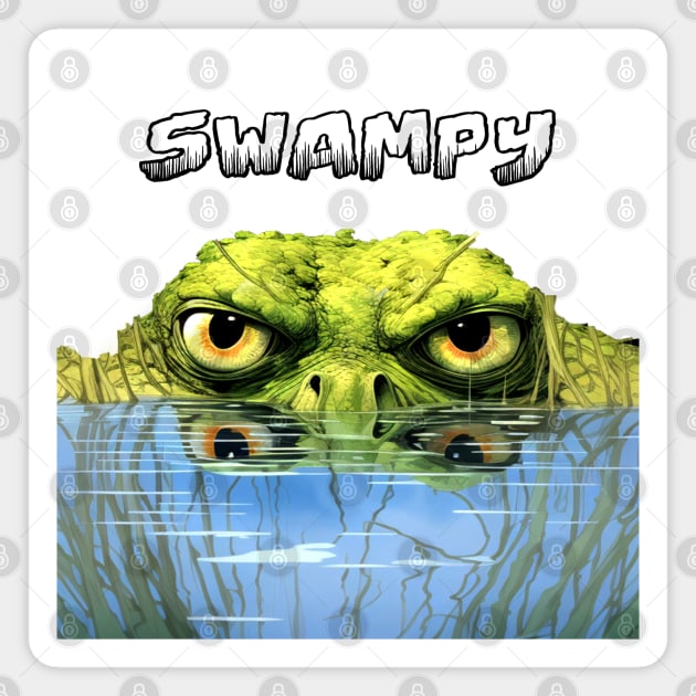 Swampy: Government Dysfunction on a light (Knocked Out) background Magnet by Puff Sumo